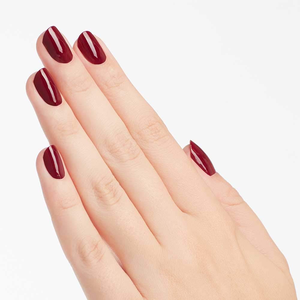 White Smoke OPI Nail Lacquer We the Female | Opaque Dark Red Crème Chip Resistant Nail Polish | Washington DC Collection