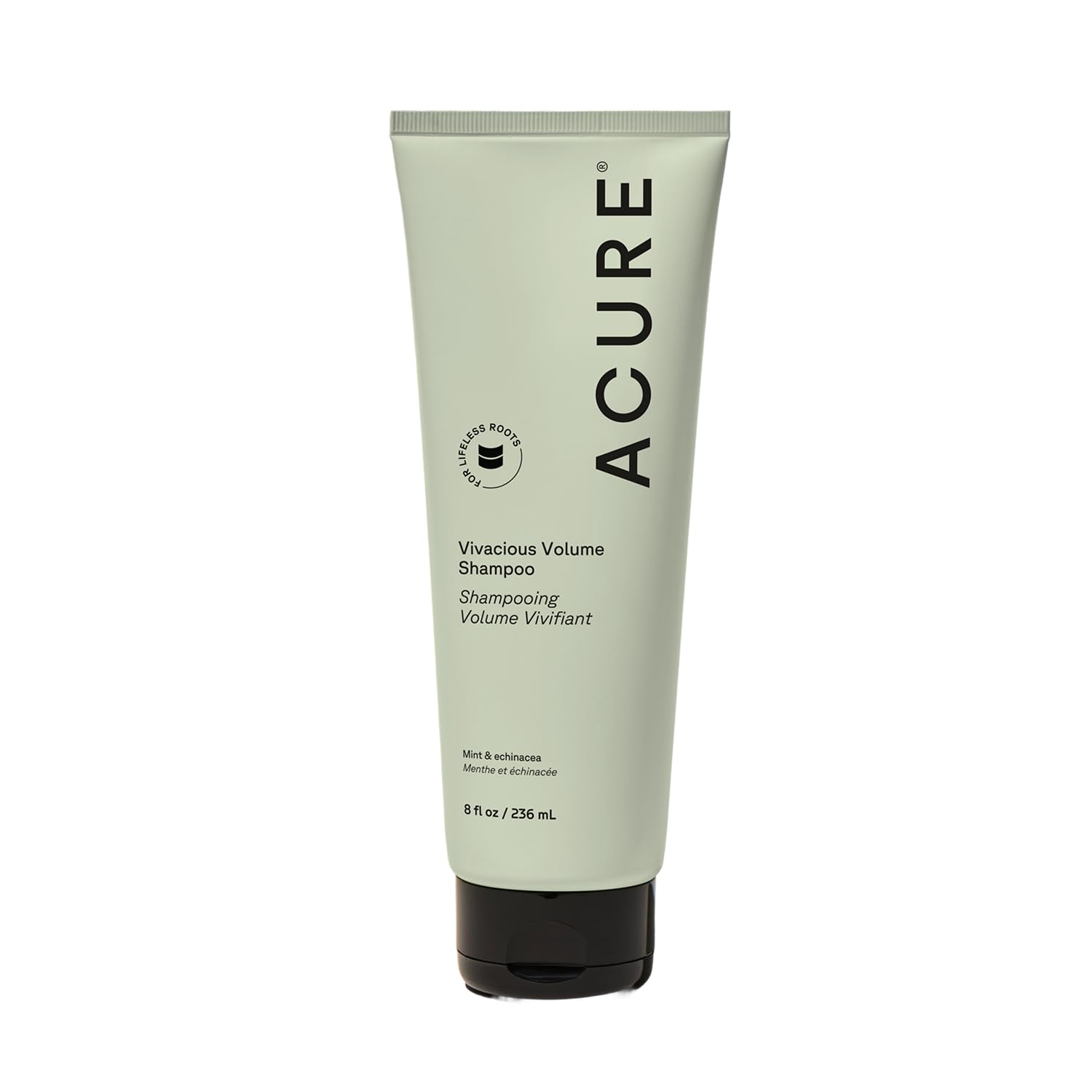 Gray Acure Vivacious Volume Shampoo - Volumizing Shampoo for Fine Thin Hair, Add Body and Thicken Thinning Hair for Women & Men, Scalp Treatment with Mint, Sulfate & Paraben Free, Vegan - 8 fl oz