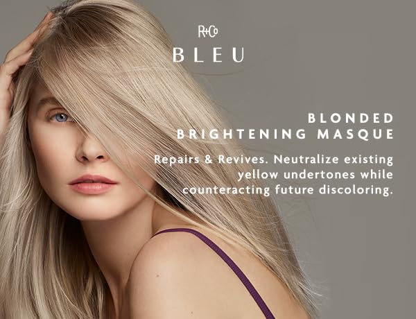 Slate Gray R+Co BLEU BLONDED Brightening Masque, 5 Oz