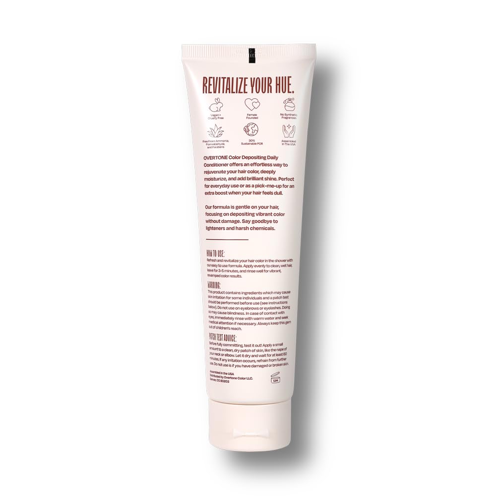White Smoke OVERTONE® Semi-Permanent Color Depositing Conditioner, Cherry Chestnut