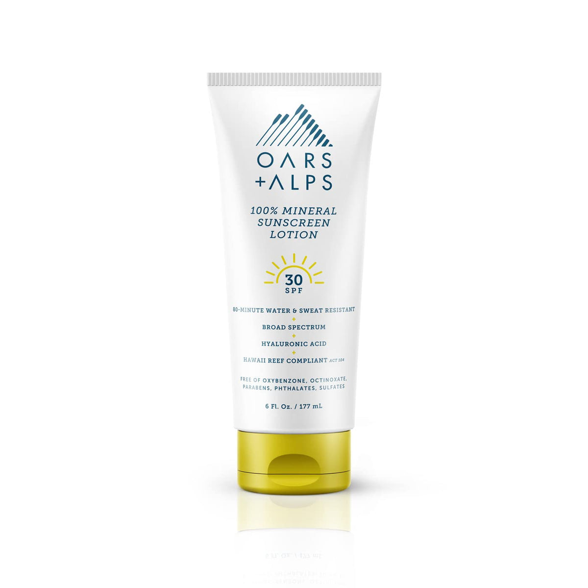 White Smoke Oars + Alps SPF 30 Mineral Face + Body Sunscreen Lotion, 1pk, 6 Fl Oz