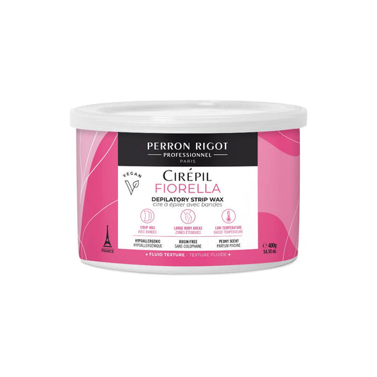 White Smoke Cirepil - Fiorella - 400g / 14.11 oz Soft Wax Tin - Fresh Peony Scent & Rosin-Free Formula - Beginner-Friendly Strip Wax for Face & Body - Low Temp Refill Tin, Strips Needed