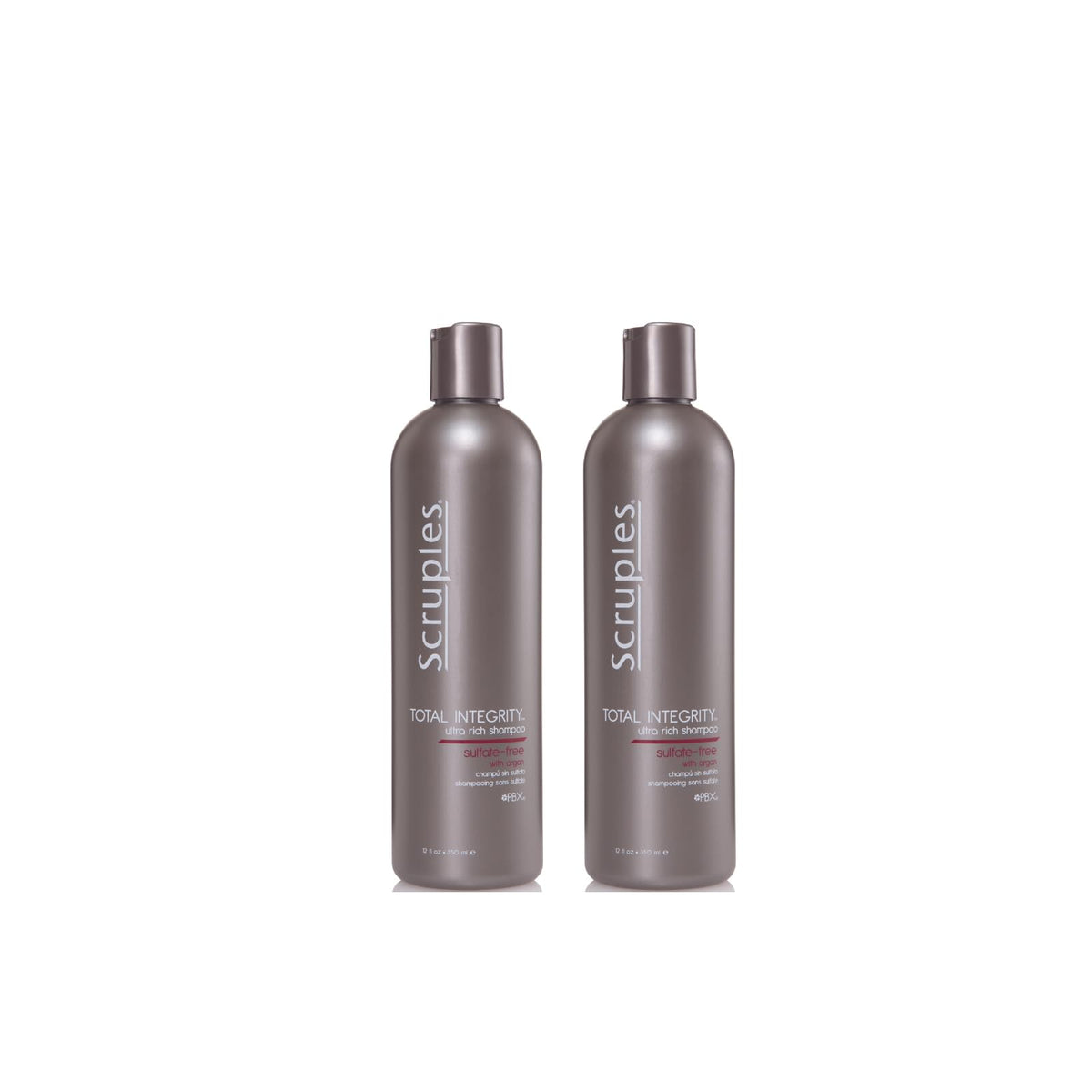White Smoke Scruples Total Integrity Shampoo - Professional Argan Oil Shampoo - Nourishes Chemically Treated Hair and Prolongs the Life of Hair Color - Ultra-Rich & Sulfate-Free Color Safe (2 Pack)