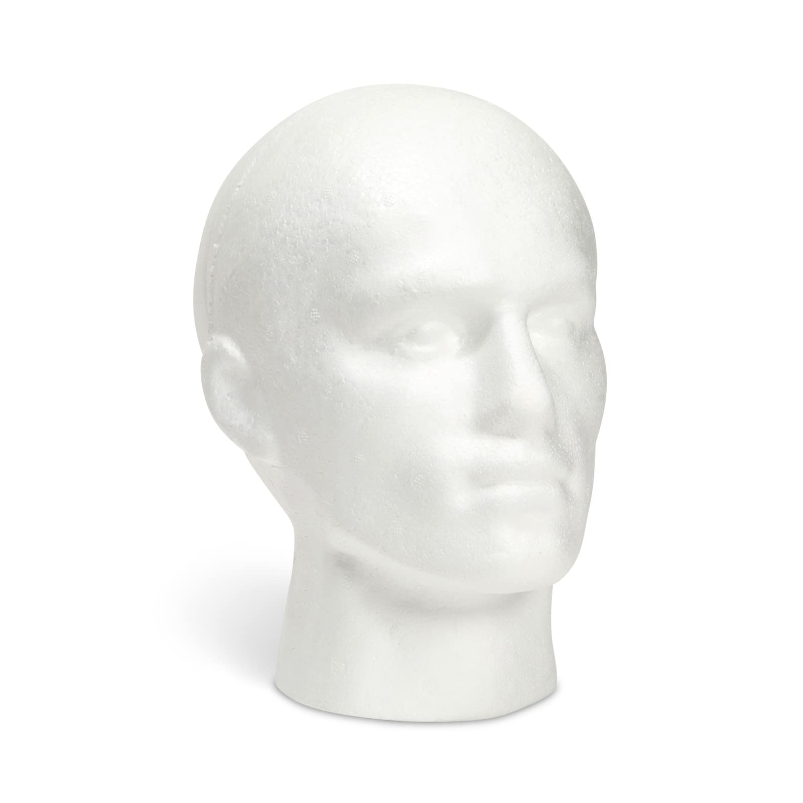 White Smoke Juvale Mannequin Head for Masks, Hats, Wigs - White, 9.25 x 7 x 11 in - Foam Head Wig Stand & Hat Display