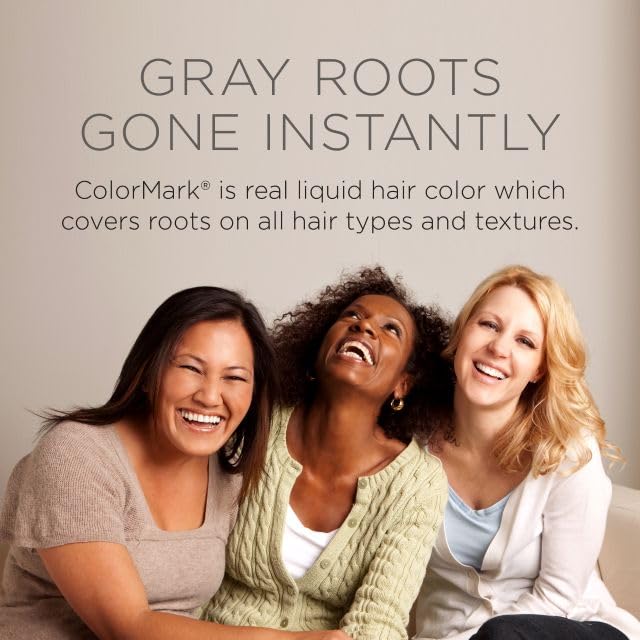 Light Gray ColorMark Pro Rich Black Liquid Gray Root Touch Up Wand Applicator, Real Hair Color