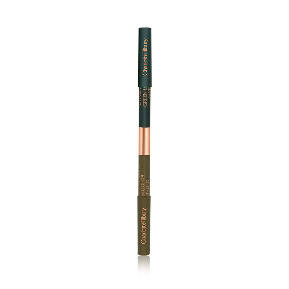 Dark Olive Green Charlotte Tilbury Exagger-Eyes Eyeliner Duo - Dual-Ended - Metallic & Matte