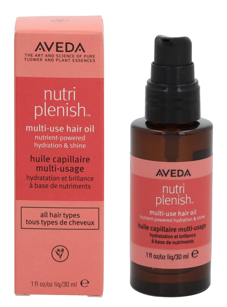 White Smoke AVEDA Nutriplenish Multi-Use Hair Oil | Pre-Shampoo Treatment, Styling, Overnight Oil, Leave-In Treatment | Hydrating Hair Oil | 100% Naturally Derived*, 1 Fl Oz