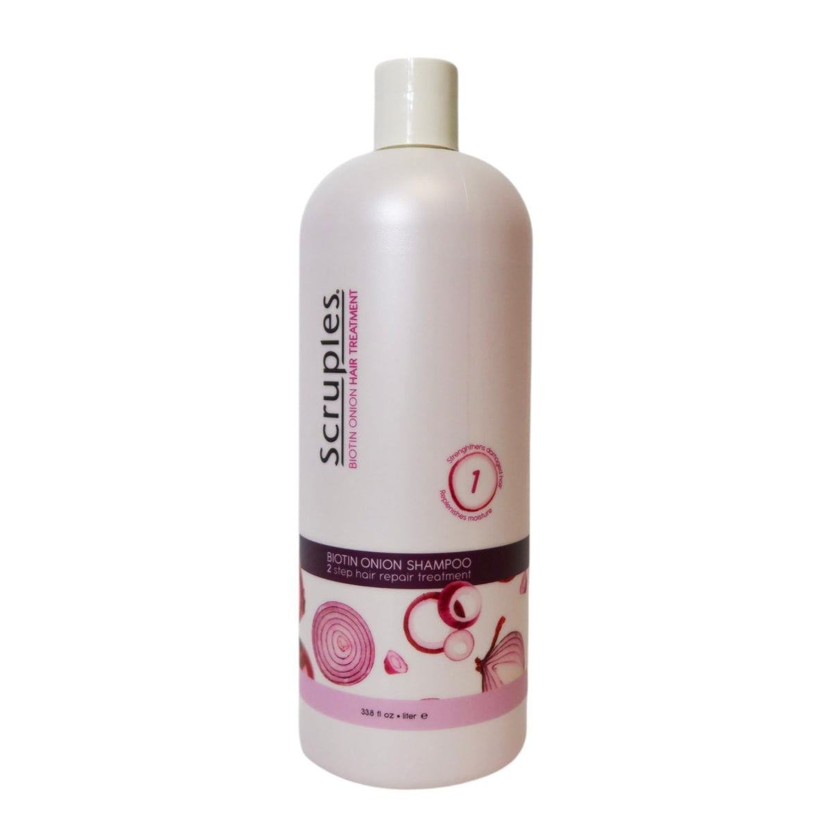 Gray Scruples Biotin Onion Shampoo, Strengthens and Stimulates Scalp for Stronger, Healthier and Longer Hair Growth, Onion Extract Detoxifies and Nourishes, Biotin Strengthens Hair Follicles