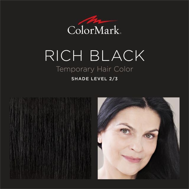 Black ColorMark Pro Rich Black Liquid Gray Root Touch Up Wand Applicator, Real Hair Color