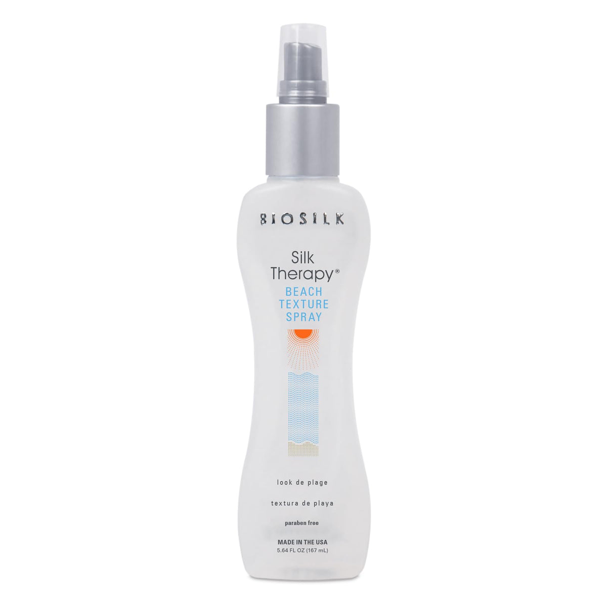 Light Gray BioSilk Beach Texture, Styling Salt Spray for Natural Waves & Texture, Sulfate, Paraben, & Cruelty-Free, 5.64 oz