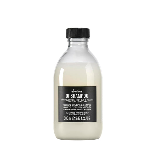 White Smoke Davines OI Shampoo, Milky-Smooth Hydrating Cleanser for All Hair Types - Antioxidant-Rich Formula with Roucou Oil for Extraordinary Shine, Softness, Volume & Protection, Sulfate-Free, 9.47 Fl Oz