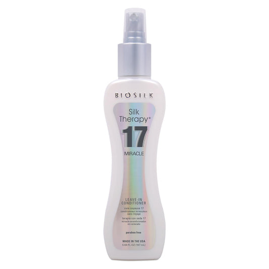White Smoke BioSilk Silk Therapy Miracle 17,Leave-In Conditioner for Dry & Damaged Hair,Reconstructs,Repairs & Hydrates, Adds Shine,Controls Frizz & Defines Curls, Sulfate-Free, Paraben-Free, Cruelty-Free,5.64 Oz