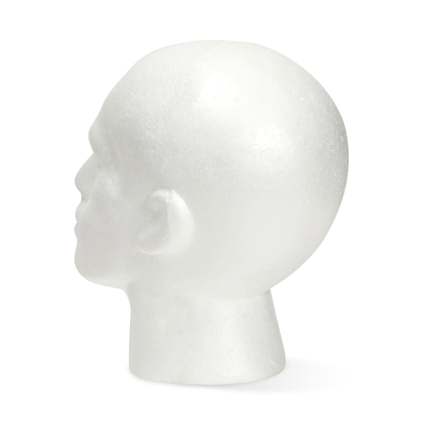 White Smoke Juvale Mannequin Head for Masks, Hats, Wigs - White, 9.25 x 7 x 11 in - Foam Head Wig Stand & Hat Display