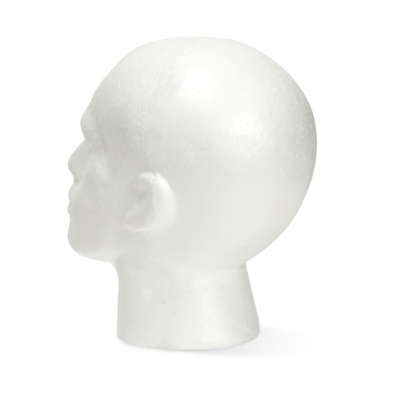 White Smoke Juvale Mannequin Head for Masks, Hats, Wigs - White, 9.25 x 7 x 11 in - Foam Head Wig Stand & Hat Display