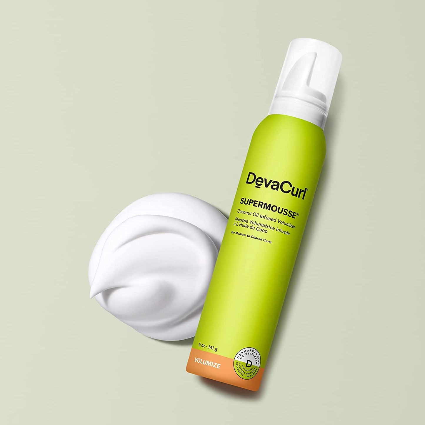 Light Gray DevaCurl SuperMousse® Non-Crunch Volumizer, Superfruits, 5 fl. oz
