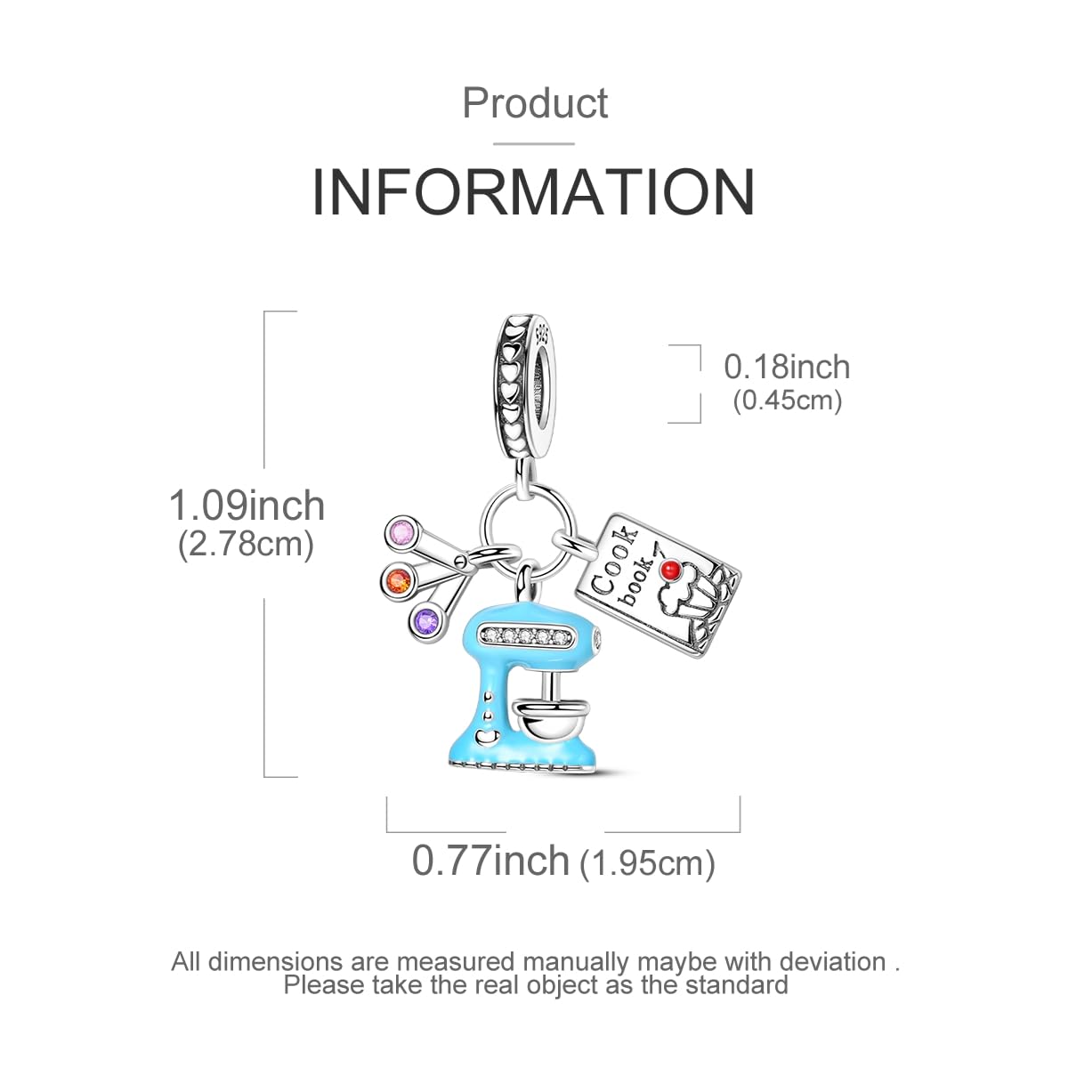 White Smoke ChenYuTe 925 Sterling Silver Charms for Bracelets,Dangle Pendants Bead Charms fit Pandora Charms Bracelet and Necklaces for Womens Jewelry Gifts