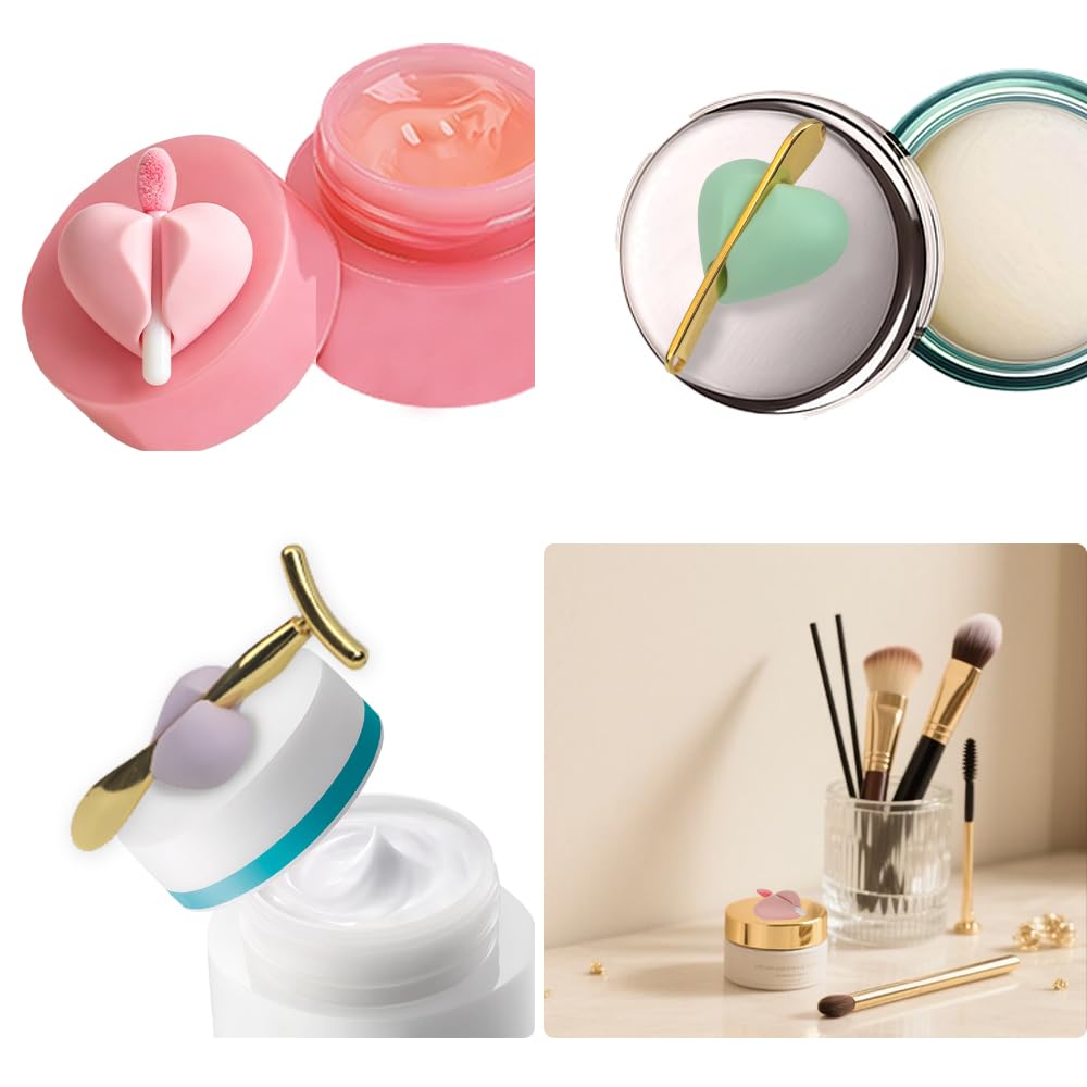 White Smoke LIUZONGIN Lip Brush Holder, 6 Pcs Silicone Lip Balm Brush Organizer Compatible with LANEIGE Sleeping Mask, Reusable Brush Sleeve Protector Cover (Green, Pink & Purple)