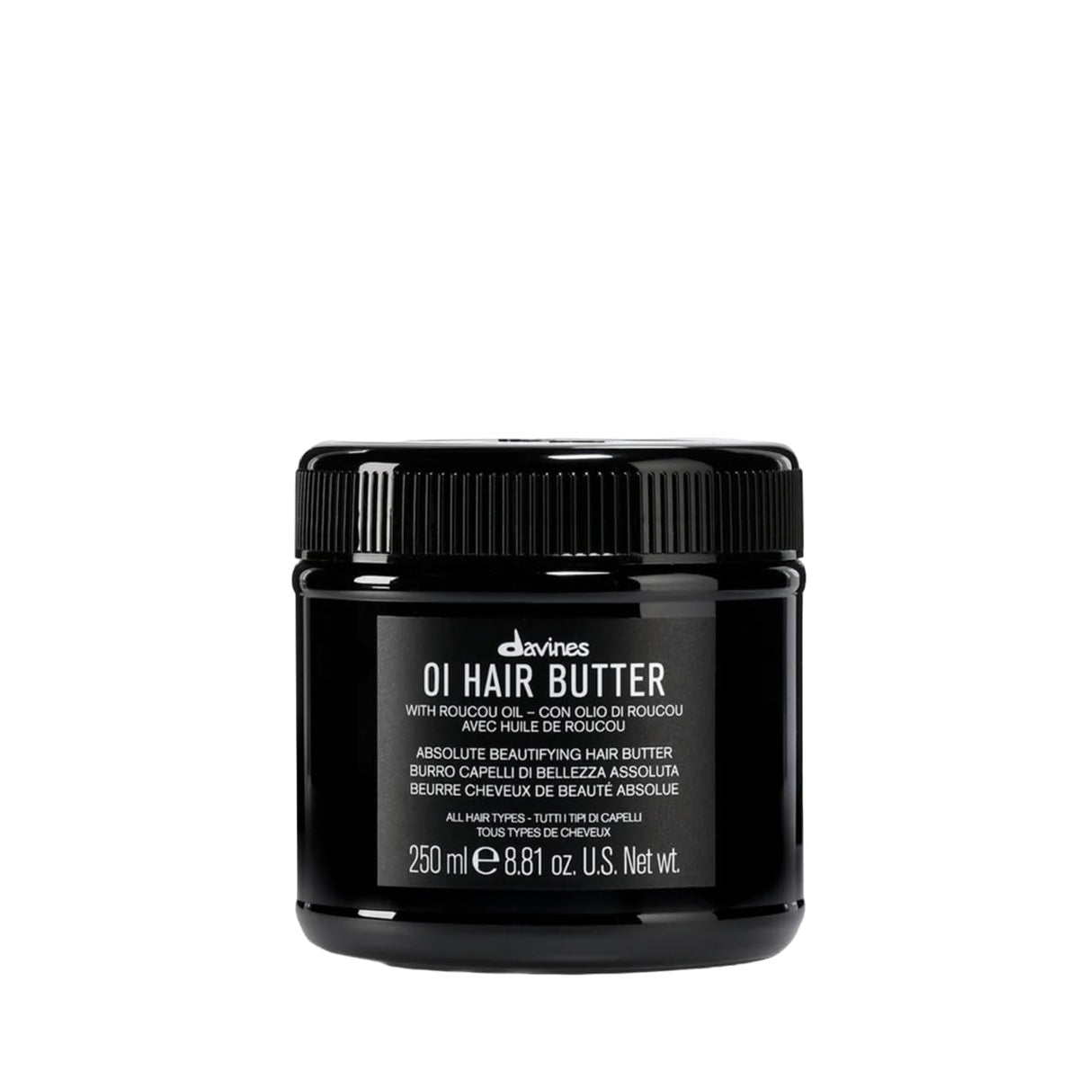 Black Davines OI Hair Butter Smoothing Deeply Nourishing Mask For All Hair Types