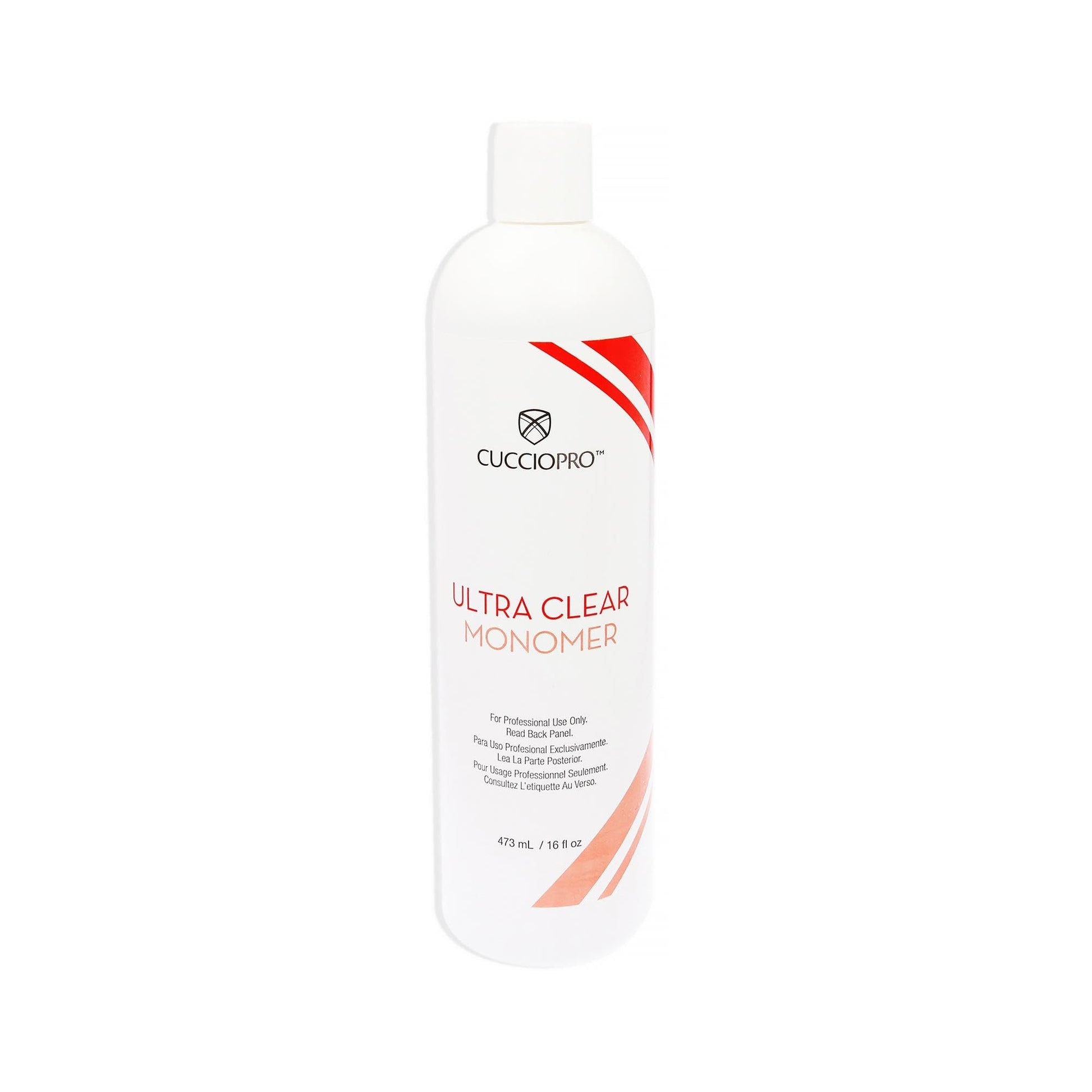 White Smoke Cuccio Pro Ultra Clear Monomer - Produce Stronger, More Durable, Clearer And Brighter Nails - Prevents Yellowing - Guarantees No Crystallization - Translucent Finish - Liquid Formula - 16 Oz