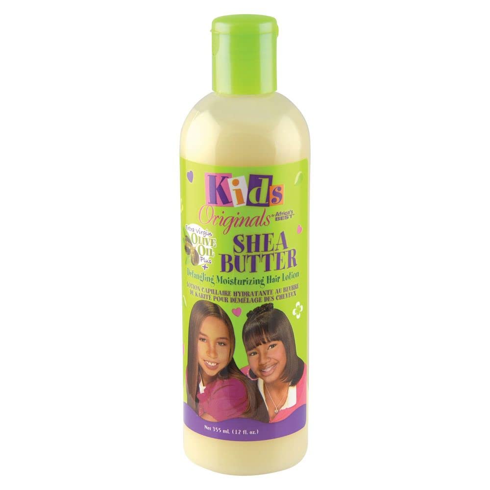 White Smoke Originals by Africa's Best Kids Shea Butter Detangling Moisturizing Hair Lotion, Enriched with Extra Virgin Olive Oil, Petrolatum and Mineral Oil Free, 12 oz Bottle
