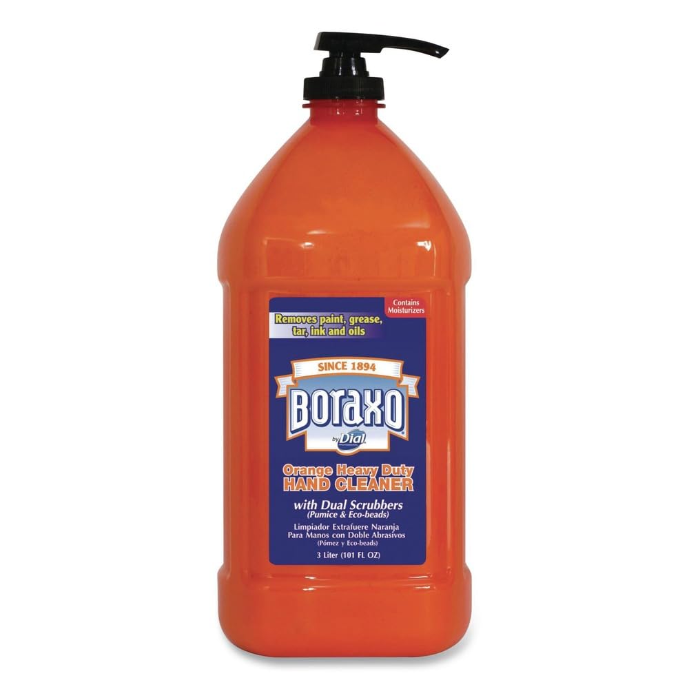 White Smoke Boraxo 06058 Orange Heavy Duty Hand Cleaner 3 Liter Pump Bottle