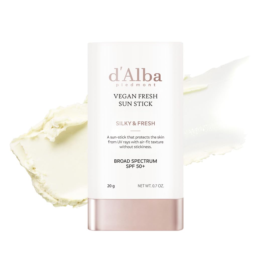 White Smoke d'alba Piedmont Air Fit Fresh Sun Stick, OTC BROAD SPECTRUM SPF 50+, Non-Sticky On-the-Go Sun Protection, Outdoor Essential Vegan Sun Stick, Silky & Fresh, Korean Skin Care (0.7 Oz.)
