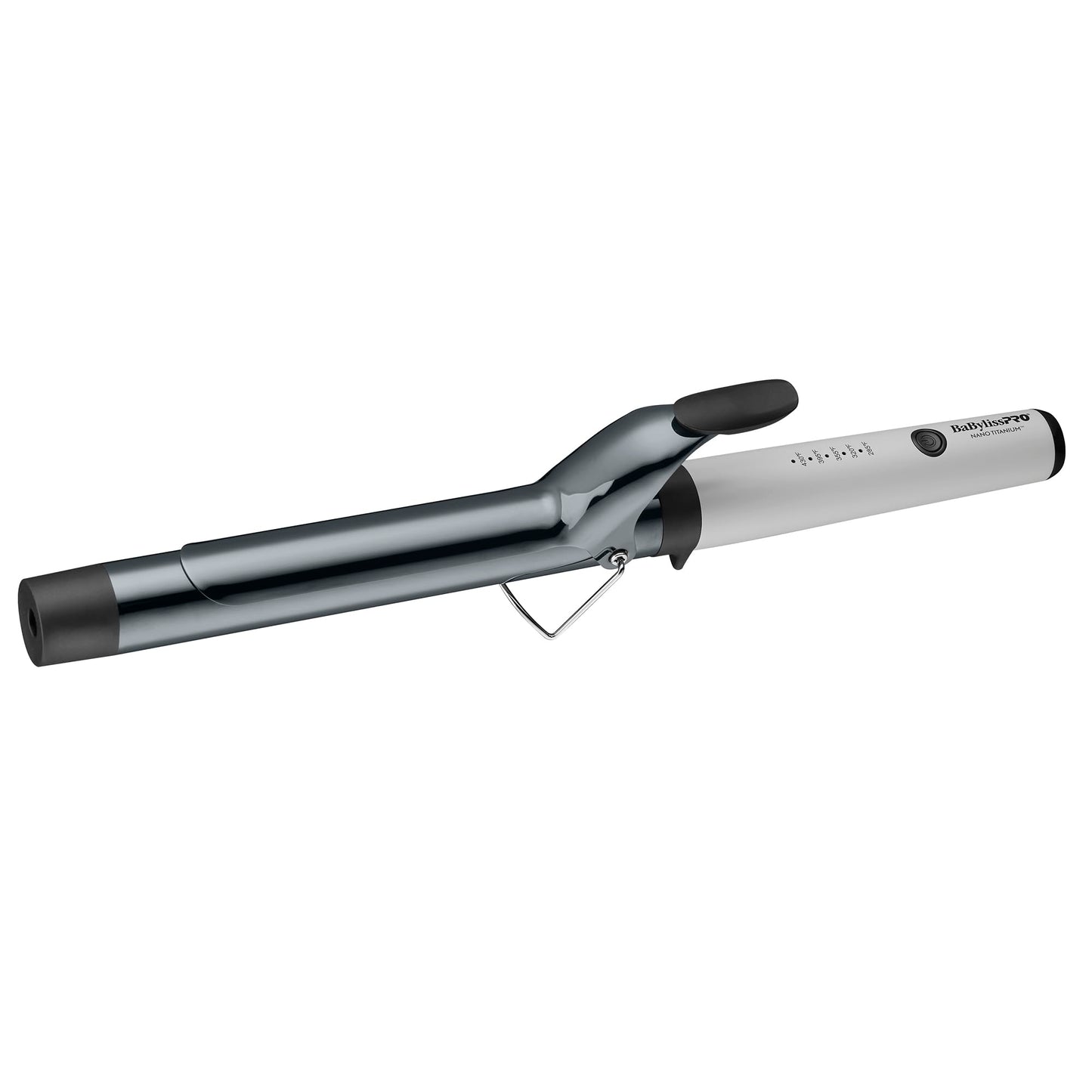 White Smoke BabylissPRO Nano Titanium Professional Curling Iron with Extended/Long Barrel Perfect for Longer Hair