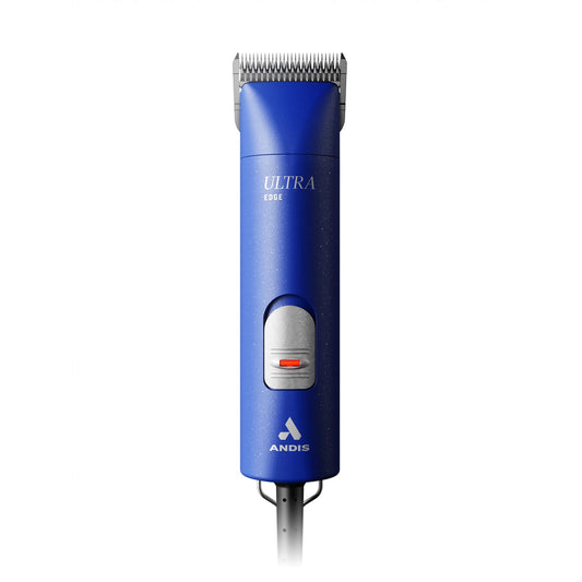 White Smoke Andis Professional UltraEdge Super 2-Speed Detachable Blade Dog/Pet Clipper, Rotary Motor with Shatter-Proof Housing, Runs Calm & Silent, 14-Inch Cord, for All Dog Coats & Breeds, 120 Volts, Blue