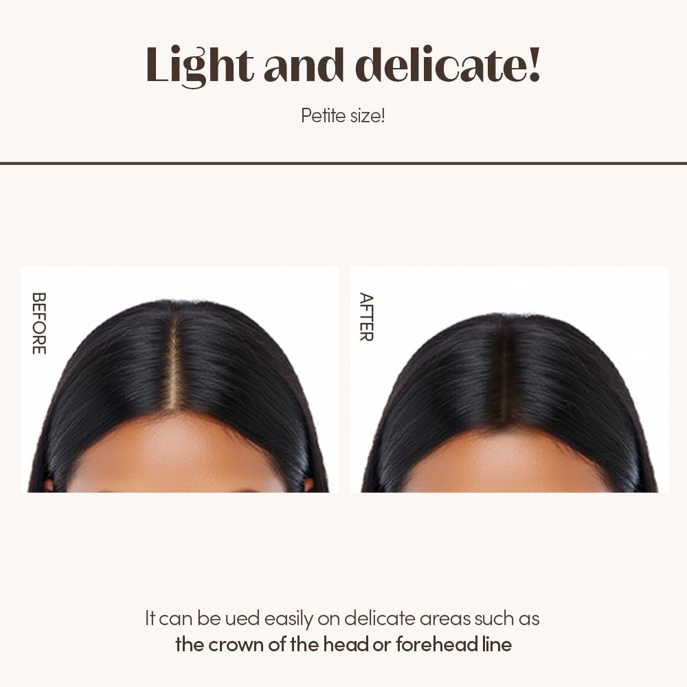 White Smoke ETUDE Hair Pang Pang hairline powder Root Touch Up Hair Color, Waterproof, For Facial Makeup, Hairline and Thin Hair - Natural Black