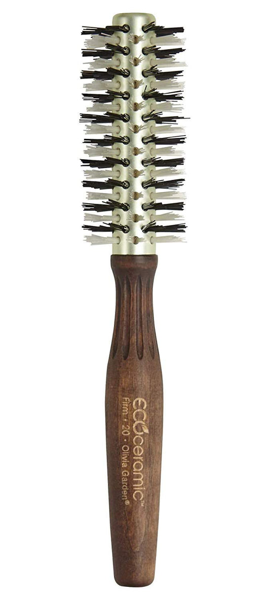 White Smoke Olivia Garden Ecoceramic Firm Bristles Round Thermal Hair Brush (1 3/4")