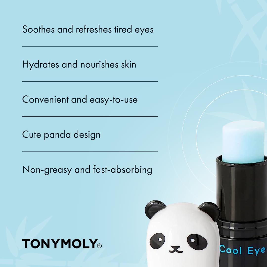 Light Blue TONYMOLY Cooling Eye Cream Stick - Cooling, De-Puffing, Soothing Formula