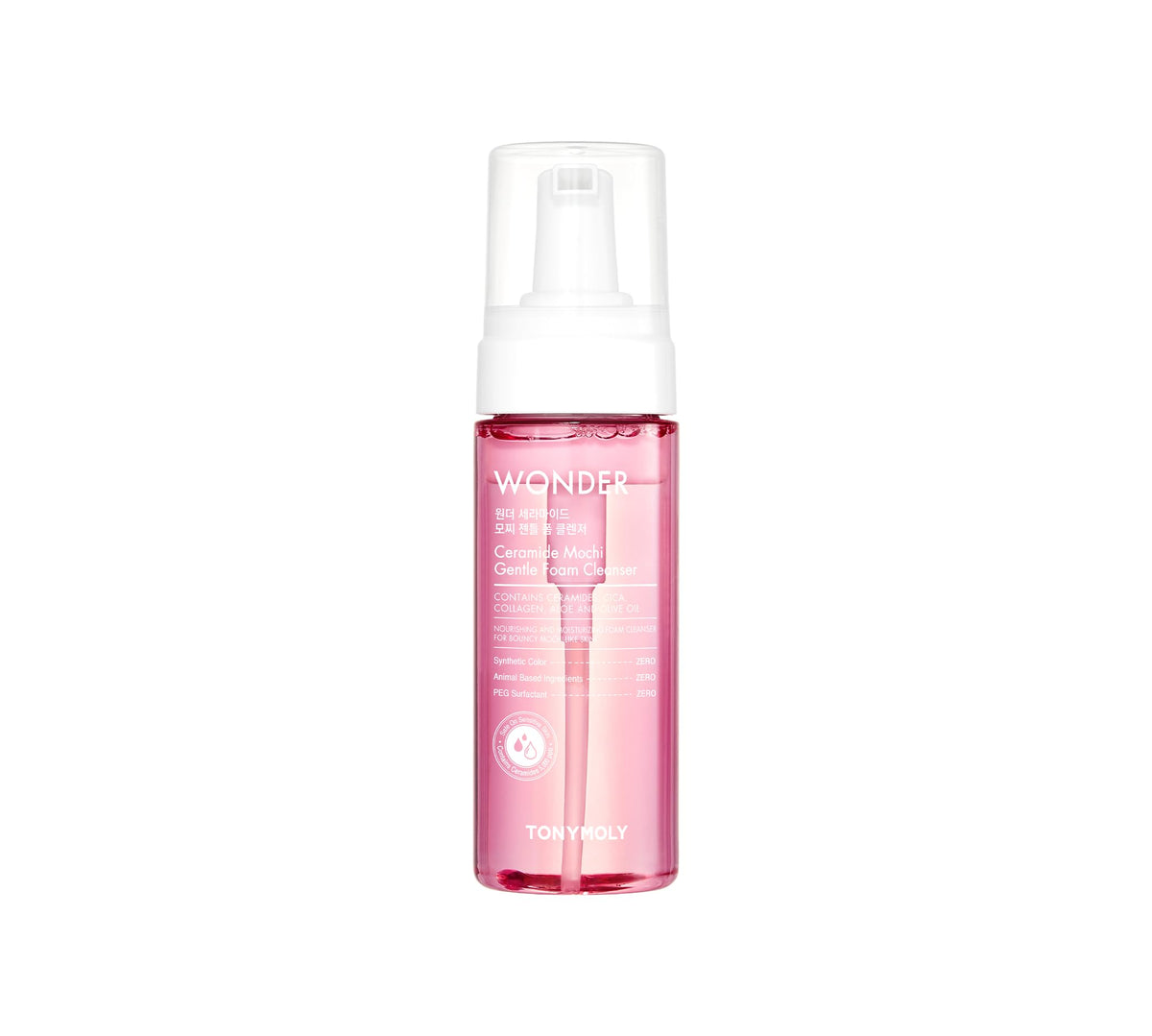 White Smoke TONYMOLY Wonder Ceramide Mochi Foam Cleanser - Ceramides, Cica