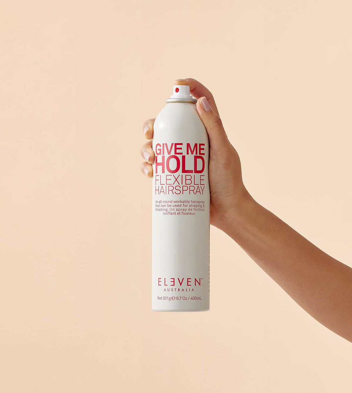 Bisque ELEVEN AUSTRALIA Give Me Hold Flexible Hairspray, Texture & Volume - 9 Oz