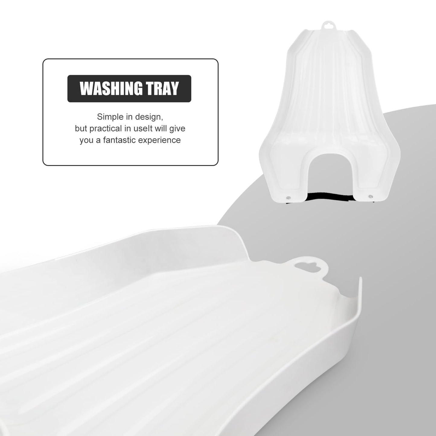 Lavender STYLANCE Portable Hair Washing Tray, Shampoo Bowl for Sink for Home, Washing Hair, Cutting Hair, Home, Bed (White)