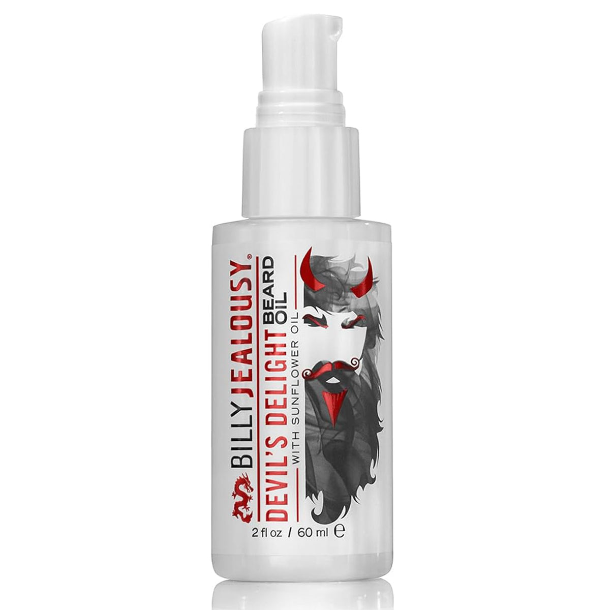 White Smoke Billy Jealousy Beard Oil for Men, Weightless, Low Shine, and Hydrating Beard Moisturizer for Softer Hair, Helps Prevent Itching and Flakes, Devil's Delight, 2 Fl Oz