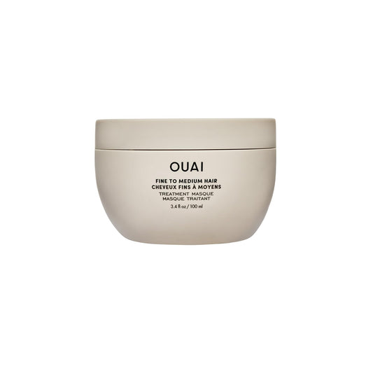 Gray OUAI Fine to Medium Hair Treatment Masque - Mask for Hair Repair, Hydration and Shine - With Shea Butter, Keratin and Panthenol - Paraben, Phthalate and Sulfate Free (3.4 Oz)