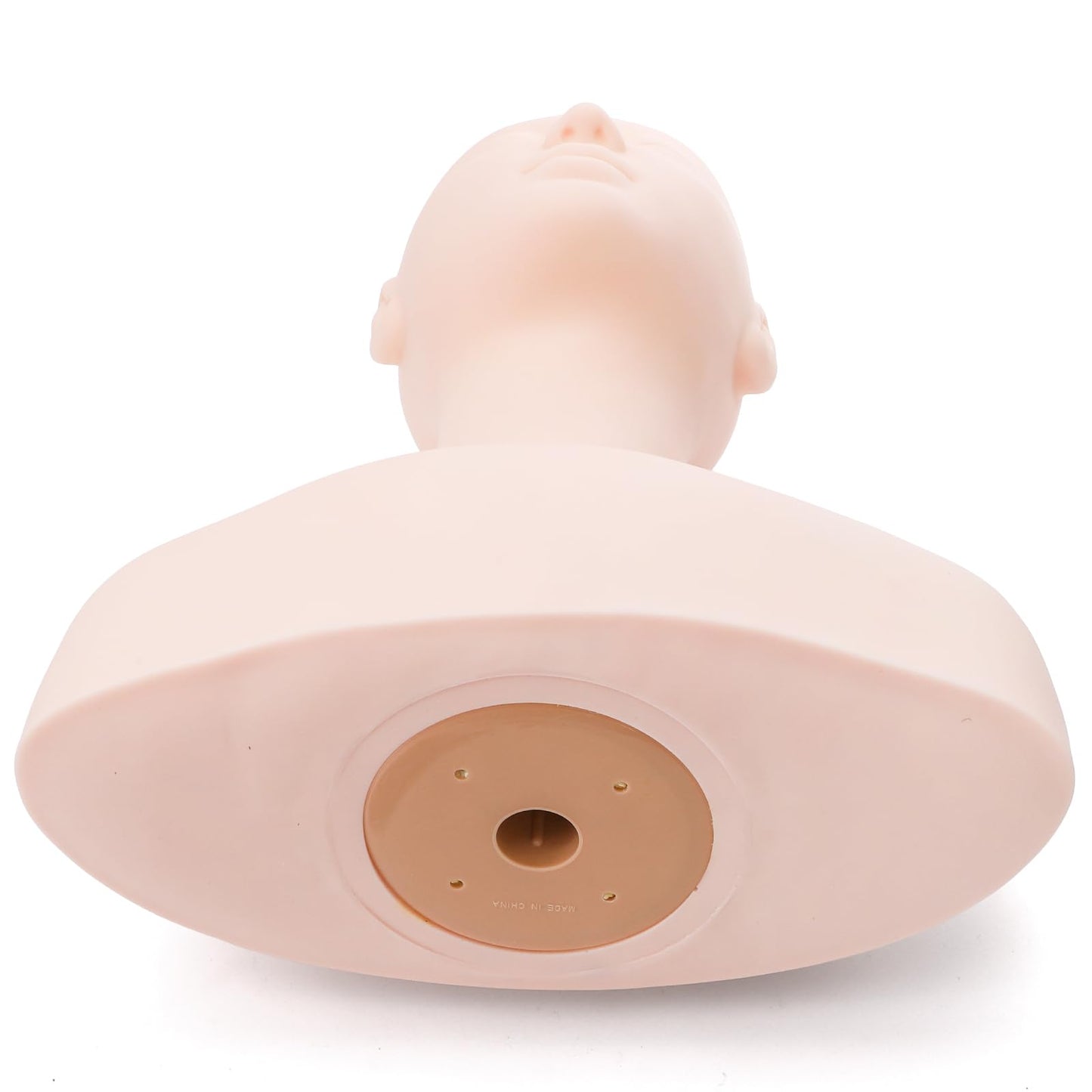 White Smoke Dicunoy Esthetics Mannequin Head with Shoulder, Soft PVC Human Hair Mannequin Head for Makeup, Facial Techniques, Massage, Lash Extensions Practice, Wig Display, Salons Cosmetology School