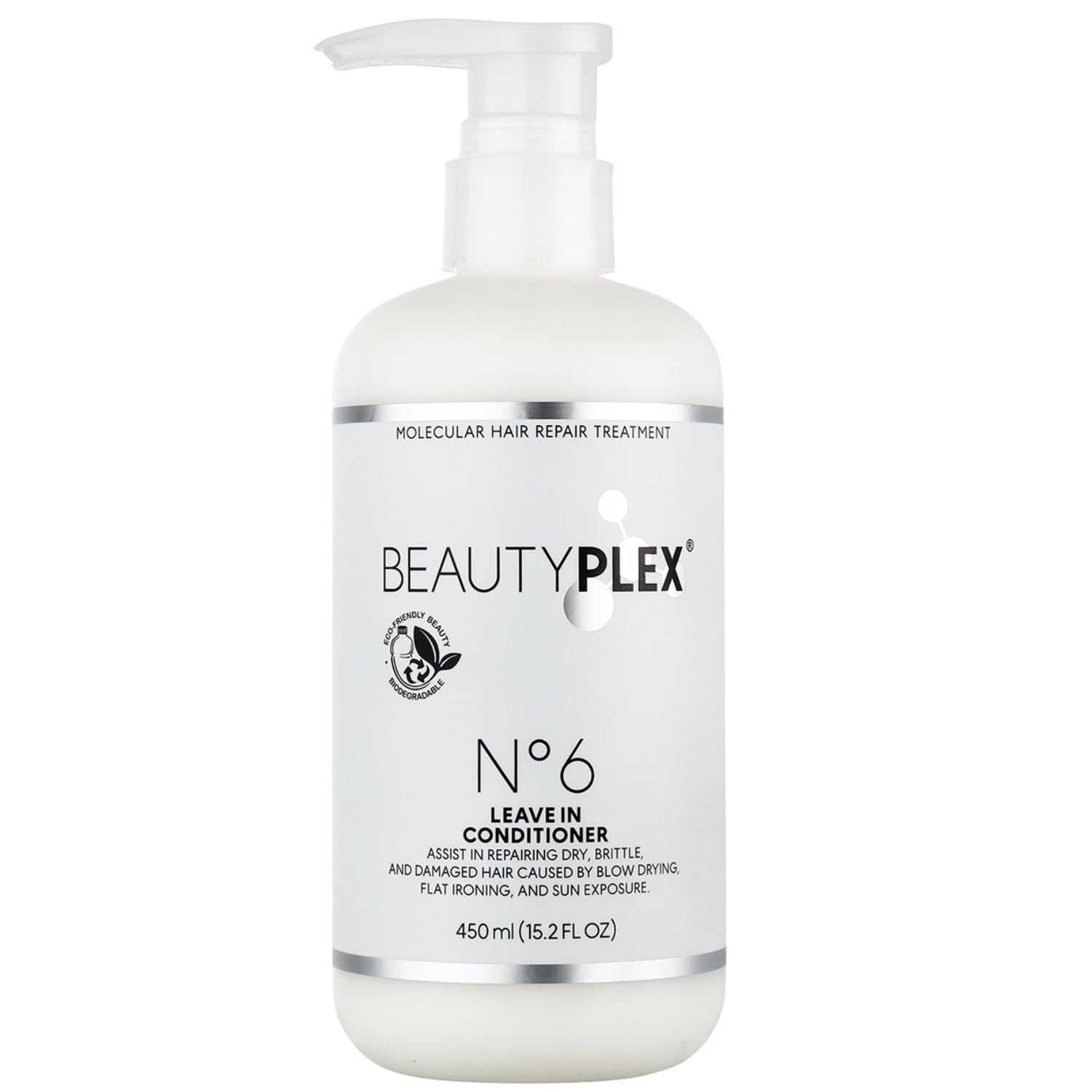 Lavender BEAUTY PLEX No. 6 - Leave in conditioner Professional Bond Repair Heat Protectant for Hair - Strengthens, Nourishes, Moisturizes & Repairs Hair Structure Softness Frizz Control. 450ml (15.2 oz)