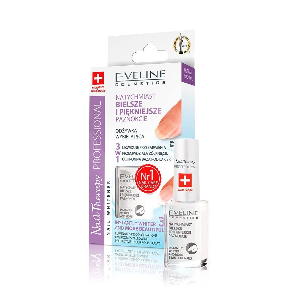 White Smoke Eveline Cosmetics 3 In 1 Instantly Whiter Nail Whitener