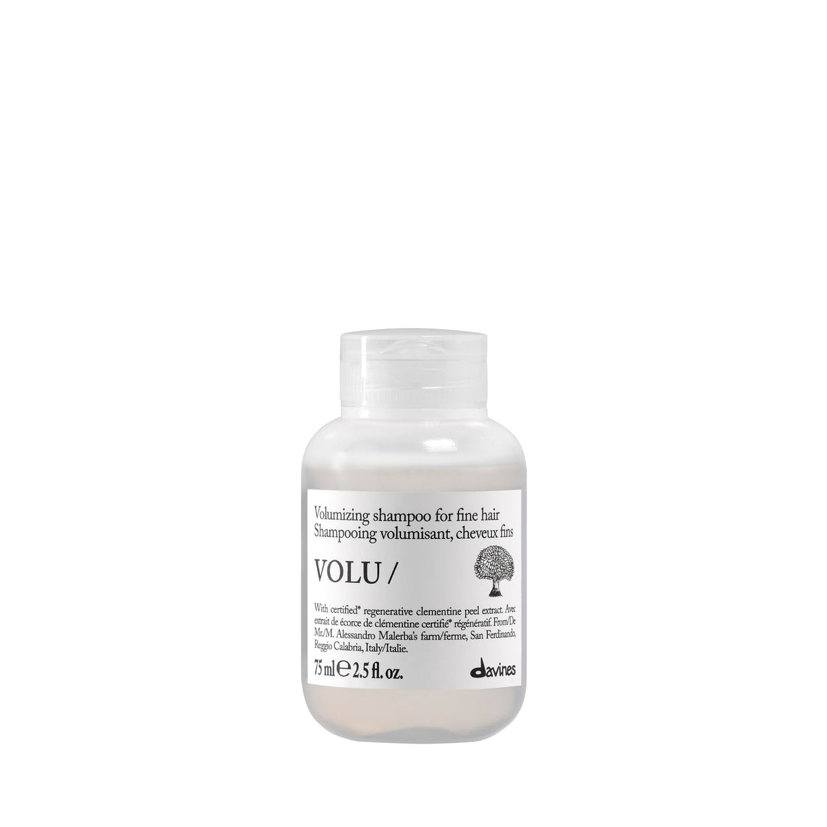 Lavender Davines VOLU/Shampoo Gentle Volumizing Formula For Fine Hair, Travel Size