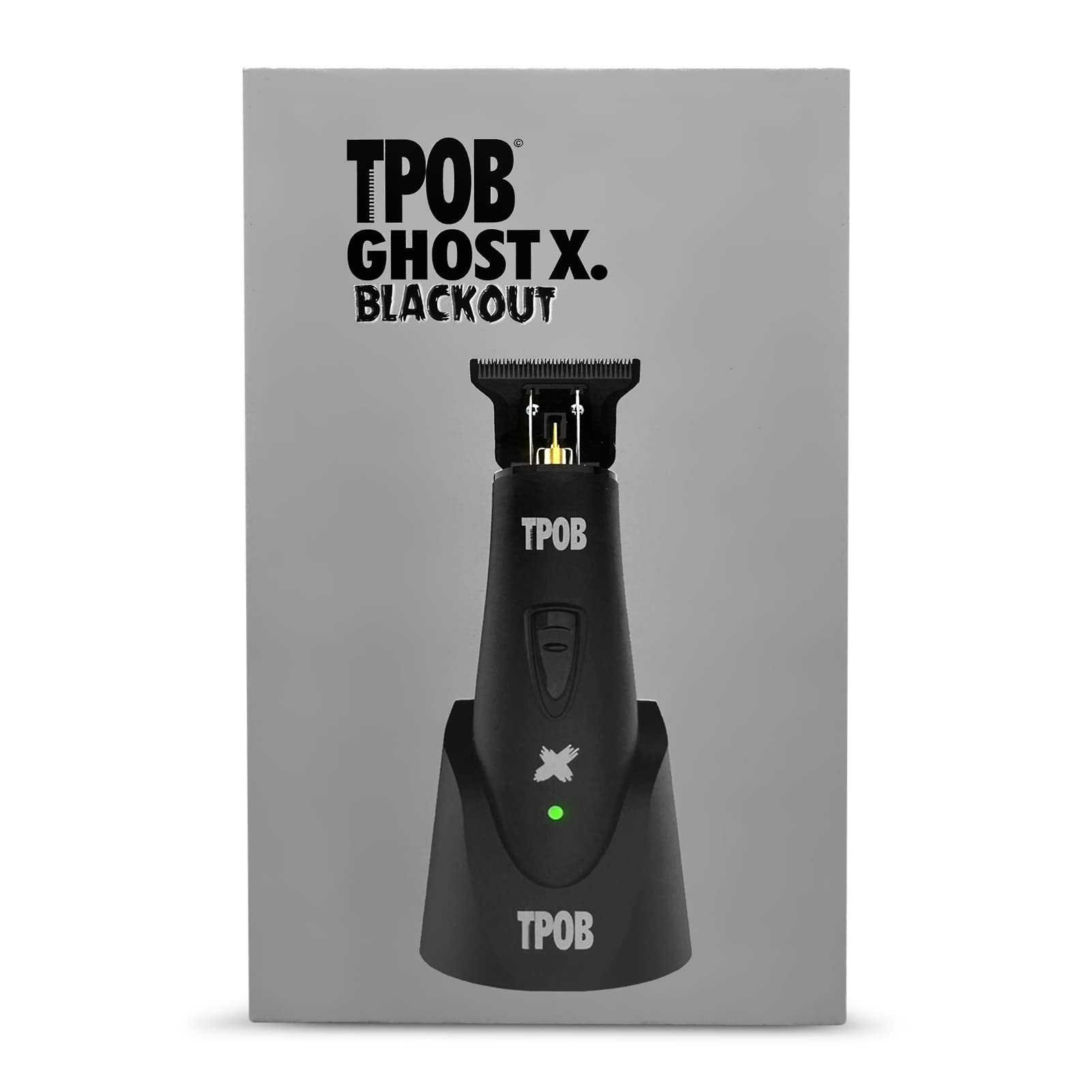 Dark Gray TPOB Ghost X Beard Trimmer Hair Clippers for Men, Professional Hair T-Blade Trimmer Cordless Rechargeable Edgers Clippers Electric Beard Shaver (Ghost X Blackout)