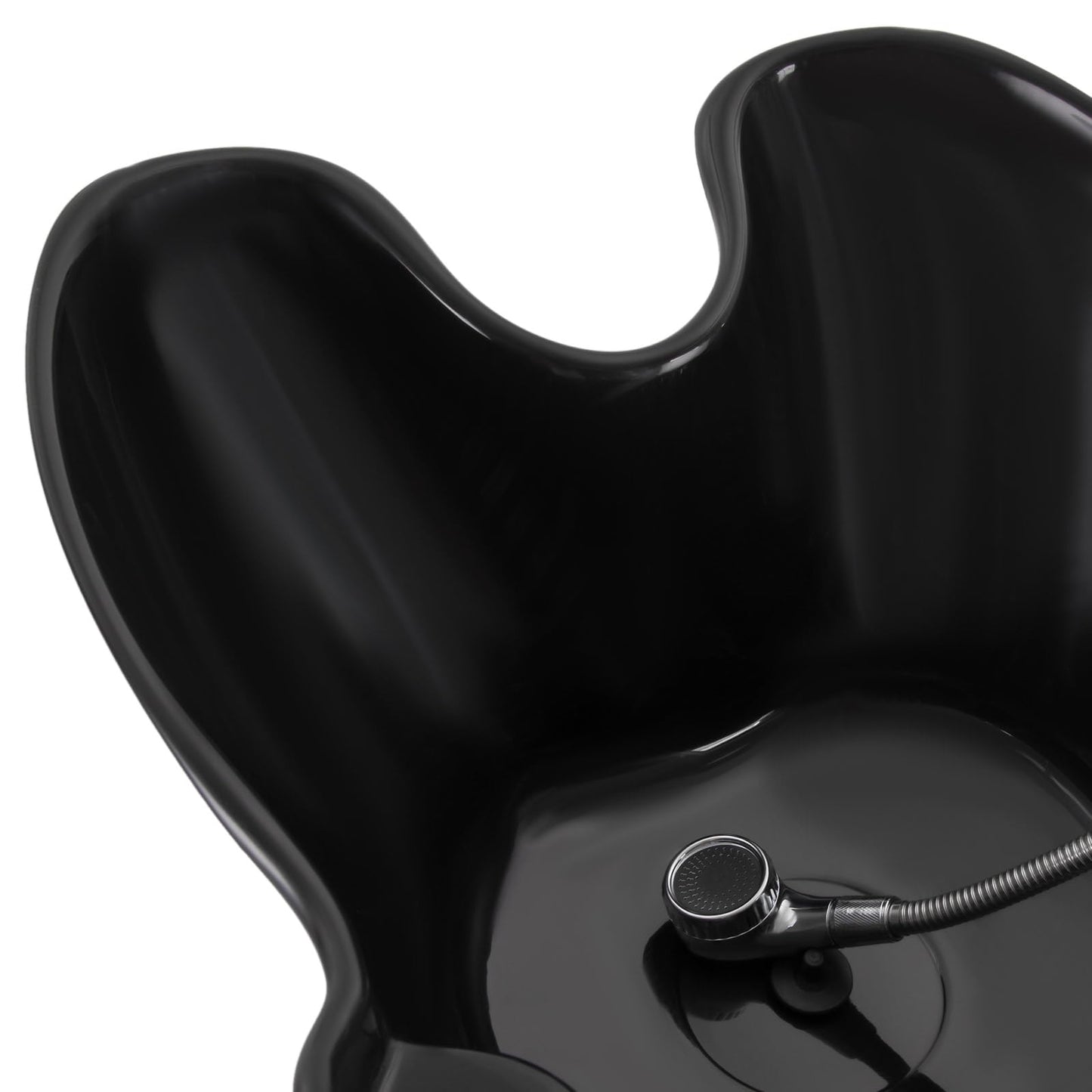 Black BINELUCOLU Portable Shampoo Bowl, Adjustable Plastic Shampoo Unit with 2 Water Tanks Electric Pump Hair Washing Deep Sink for Washing Hair