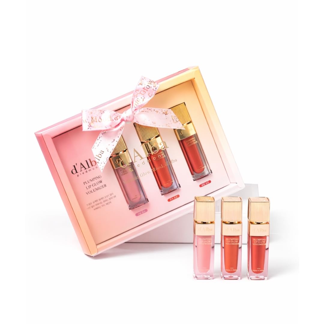 White Smoke Lip Volumizer 3-Color Gift Set (Feeble Pink, Posh Rose, Petal Rose) , Hydrating Lip Gloss, Fuller Lips, Juicy & Glossy Finish, Vegan Ceramide & Vitamin C & E (0.17 fl oz. x 3)