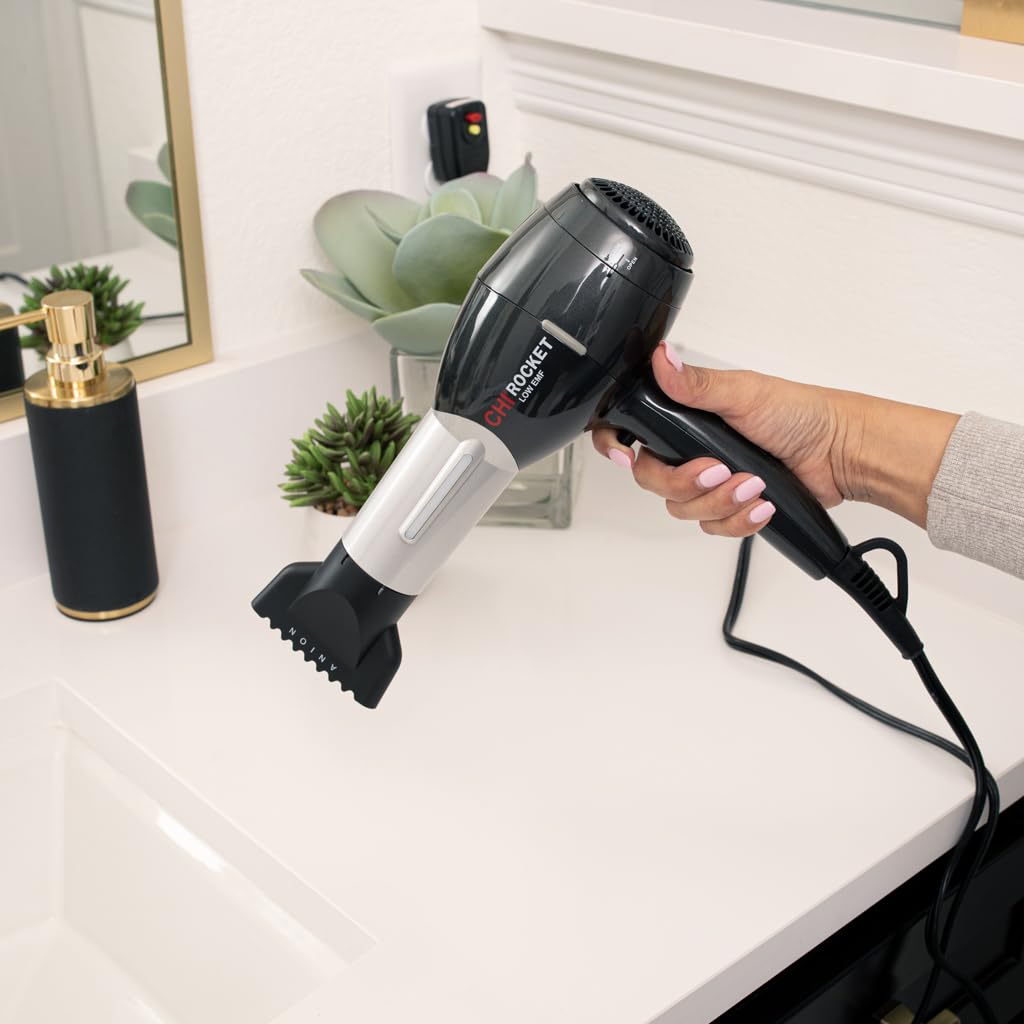 Misty Rose CHI 2100 Professional 1800 Watt Rocket Low EMF Hair Dryer