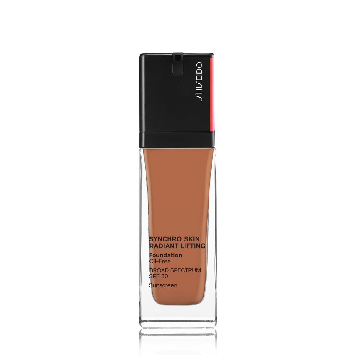 Black Shiseido Synchro Skin Radiant Lifting Foundation SPF 30, 450 Copper - 30 mL - Medium-to-Full, Buildable Coverage - 24-HR Hydration - Transfer, Crease & Smudge Resistant - Non-Comedogenic