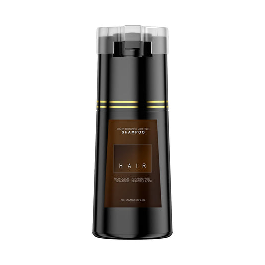 Dim Gray Bupposes Natural brown Hair Color Shampoo for Dark, Hair Dye Instant 3 in 1, Instant Dye Shampoo for Men & Women, 1pcs Dark Brown.