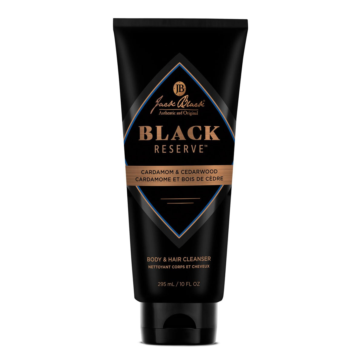 Black Jack Black - Black Reserve Body & Hair Cleanser, 10 Fl Oz – Cardamom & Cedarwood - Men’s Body Wash, Shampoo Haircare, Dual-Purpose Men’s Cleanser, Sulfate-Free