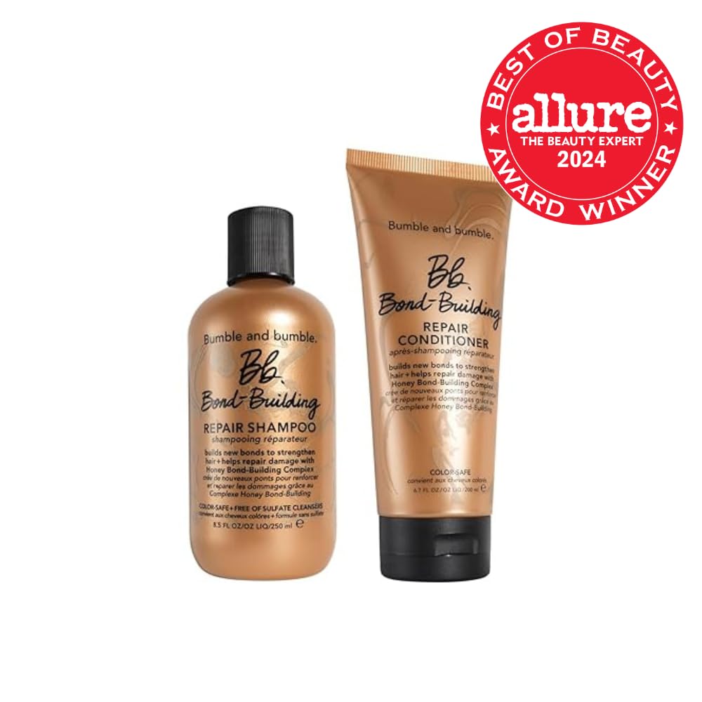 White Smoke Bumble and bumble. Bond-Building Hair Repair Shampoo | Strengthens and Prevents Breakage| Smooths Frizz, Adds Shine | For Damaged Curly, Wavy, Straight Hair Types