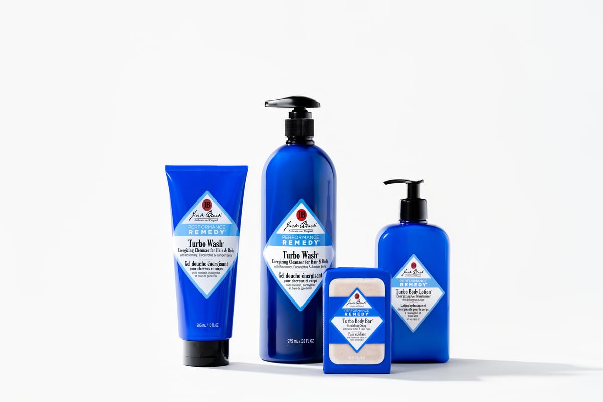 White Smoke Jack Black Turbo Body Lotion for Men, Energizing Gel Moisturizer