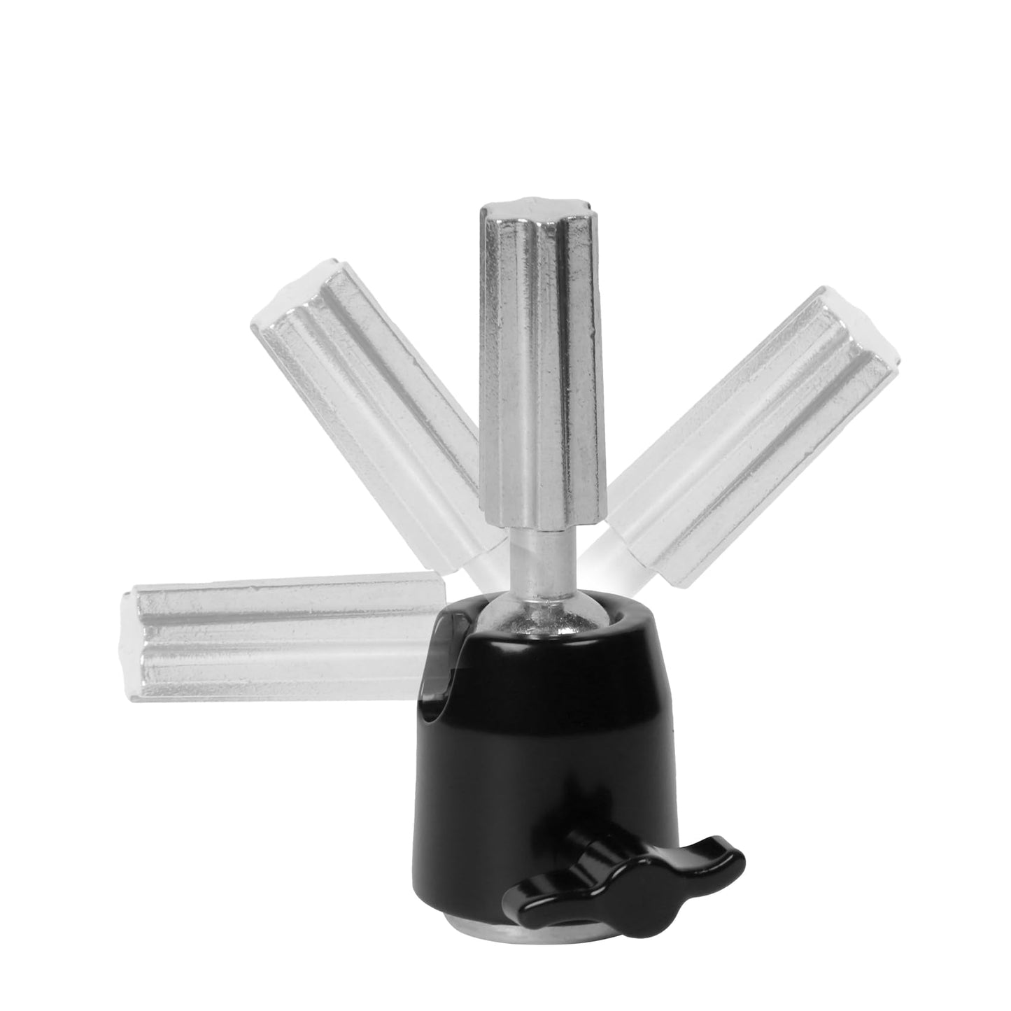 White Smoke Wig Head Stand Adapter – Metal Mannequin Tripod Joint, 3/8'' Bolt – Fits Most Mannequin Heads, Canvas Block, Styrofoam Head, Display Head – Stand Accessory